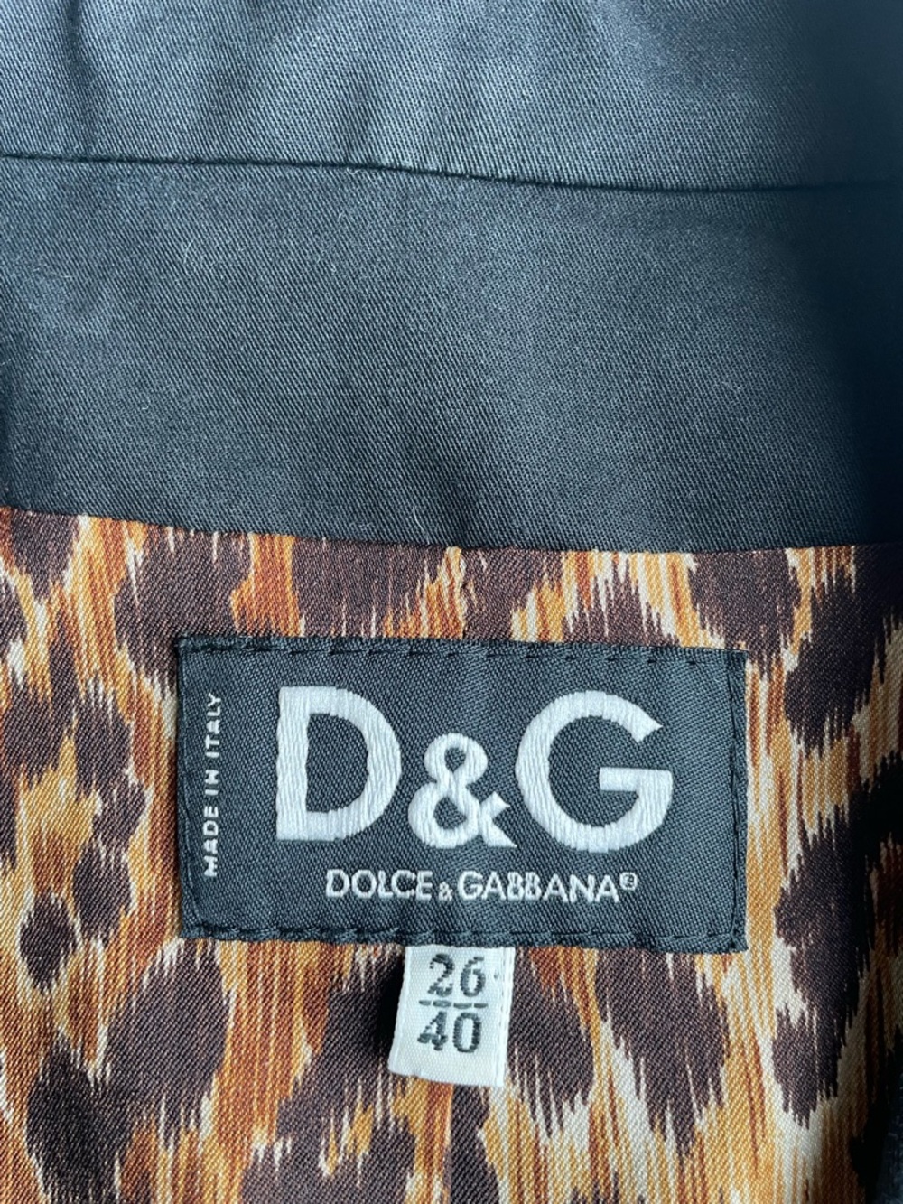 D&G Black Women's Blazer with Leopard-Print Lining - Picture 15 of 15